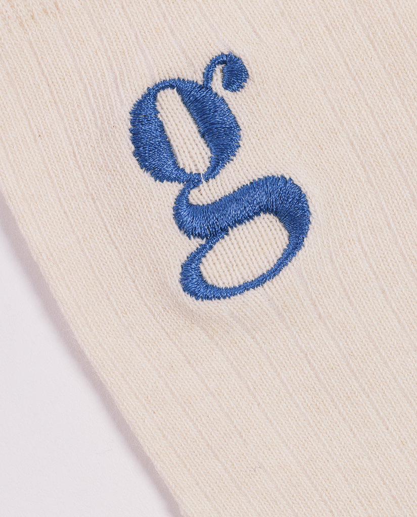 Chaussettes monogramme blanche