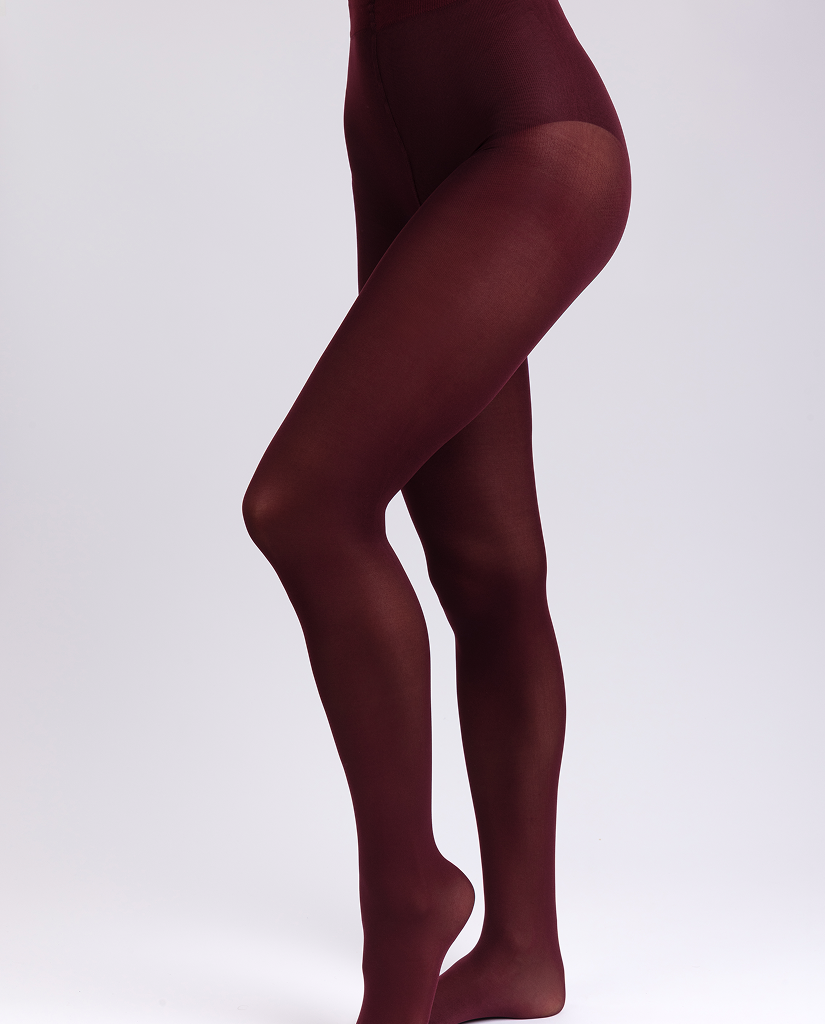 Collant opaque - Teinte bordeaux