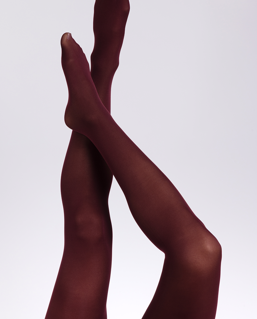 Collant opaque - Teinte bordeaux