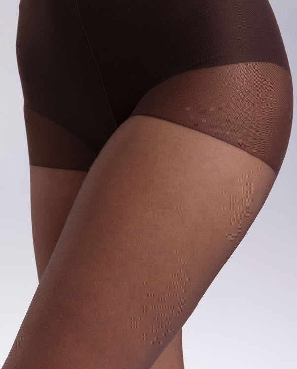 Collant voile 15D - Teinte café