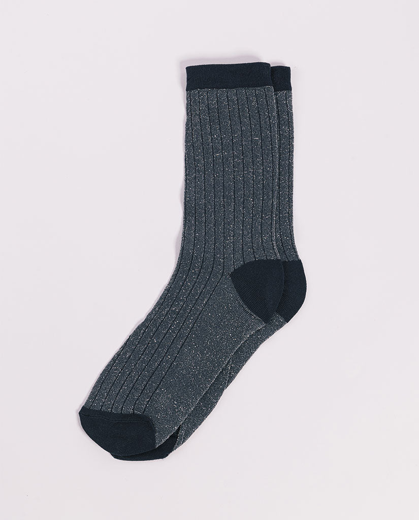 Chaussettes paillettes bleues